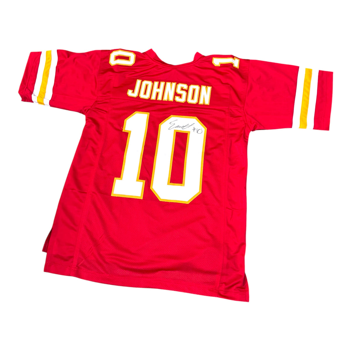 Emmett Johnson #10 Kansas City Chiefs Custom NFL Signed Jersey