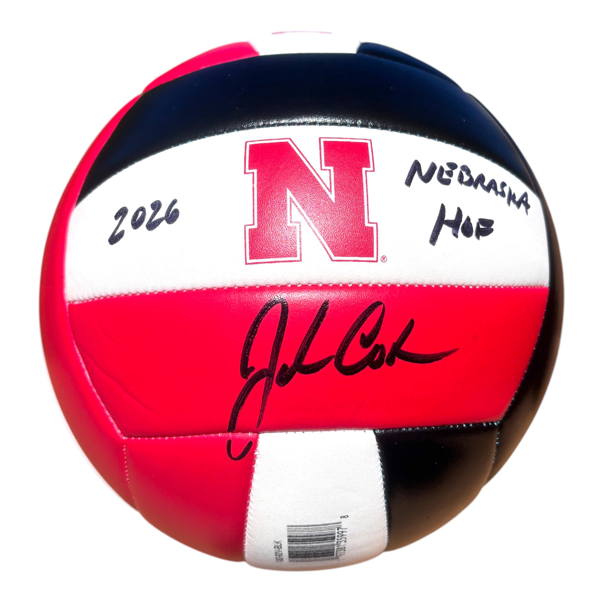 John Cook Nebraska Cornhusker Signed Volleyball  2026 Nebraska Hall Of Fame