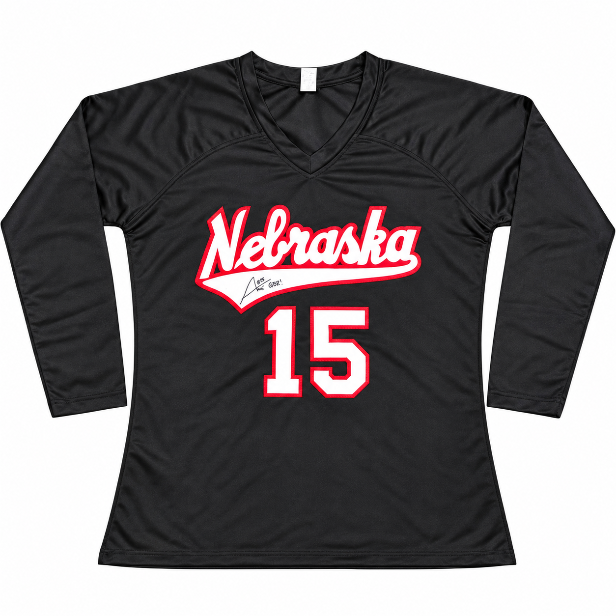 Andi Jackson #15 Signed Nebraska Cornhusker Volleyball Custom Husker Jersey Black