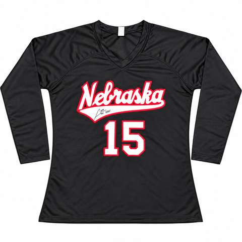 Andi Jackson #15 Signed Nebraska Cornhusker Volleyball Custom Husker Jersey Black
