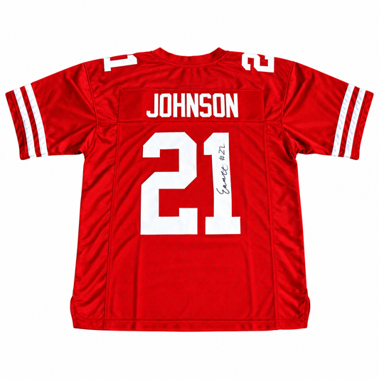 Emmett Johnson #21 Nebraska Cornhuskers football Signed Custom Husker Jersey