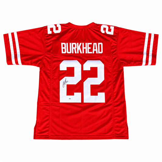 Rex Burkhead #22 Custom Nebraska Cornhusker Autographed Husker Jersey — straightened product photo