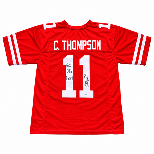 Casey Thompson #11 Nebraska Cornhusker Football Certified Husker Jersey — straightened product photo