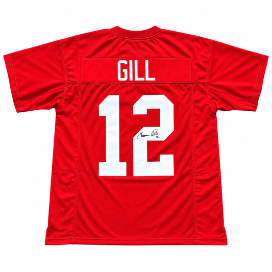 Turner Gill #12 Nebraska Cornhuskers Football Signed Custom Jersey JSA Certified — full jersey on white