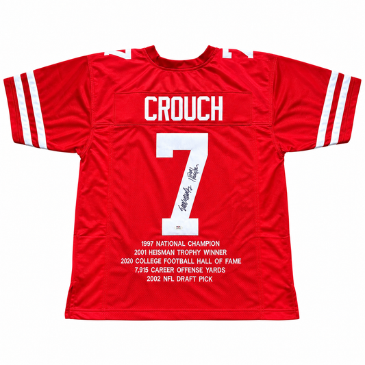 Eric Crouch #7 Nebraska Cornhuskers Football Custom Stat Jersey Signed — product on white
