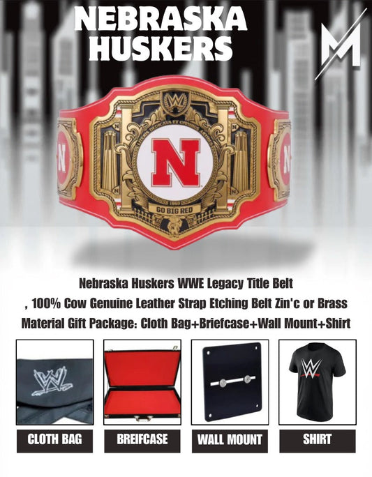 2026 Nebraska Huskers Volleyball WWE Legacy Title Belt HARPER MURRAY