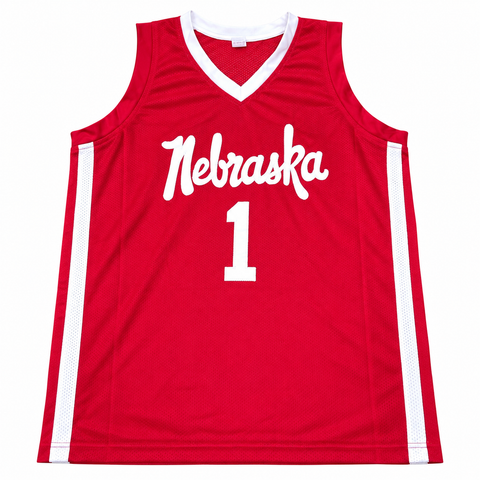 Sam Hoiberg #1 Nebraska Cornhusker Basketball Signed Custom Husker Jersey